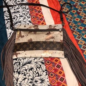 Cowhide crossbody purse